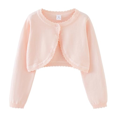 MW&FOFJR Girls Bolero Cardigan Sweater Kids Long Sleeve Cropped Shrug Knit Sweaters 1-12 Years