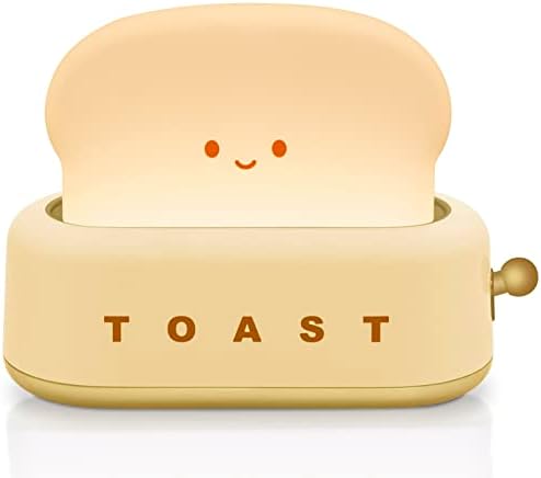 Desk Decor Cute Yellow Toast Lamp Small Desk Lamp Night Light for Kids