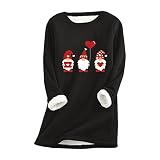 PTLLEND Neckholder Bluse Plus Size Summer Tops Long Sleeve Crewneck Tribal Paisley Bohemian Beach Tshirt Irregular Hem Midi Blouse Top
