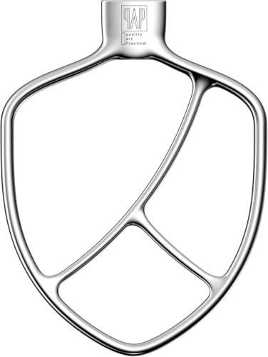 Image of QAP Stainless Steel Flat Beater Fits KitchenAid 6 QT Lift Tulip Bowl