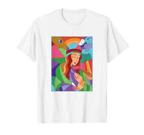 Vino Arte Abstracto Mujeres Bodega Degustación Beber Vino Camiseta