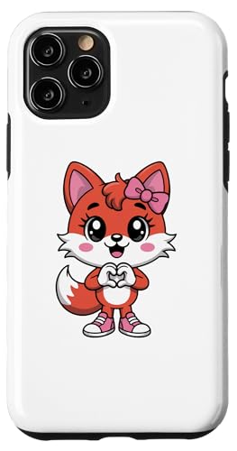 Cute Red Fox Coquette Bow Retro Red Fox Kids Girls �X�}�z�P�[�X iPhone 11 Pro �p