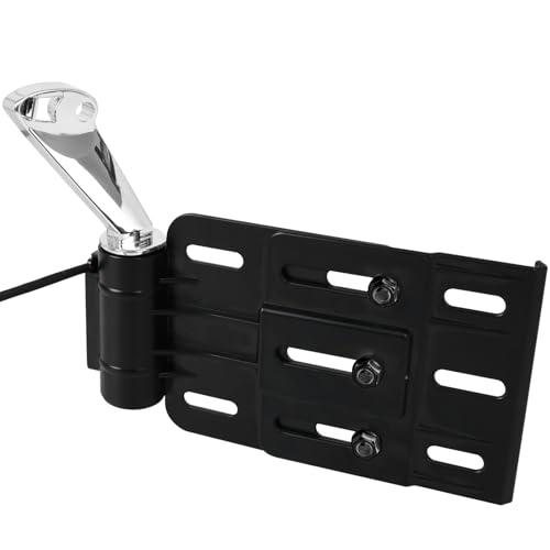 Image of Rear Side License Plate Bracket Holder with LED Light for Harley Sportster XL883, XL1200, Dyna Low Rider FXDLS, Street Bob FXDB 2004-2020 Chrome
