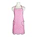 NEOVIVA Tablier de cuisine pour femme avec poches, tablier de cuisine léger pour filles, style Wendy, pois rose