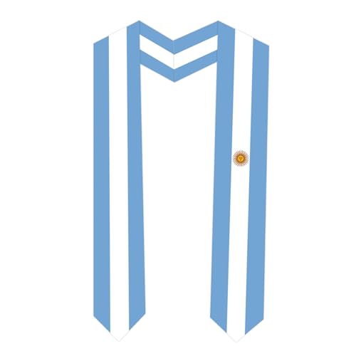 Tautaoxuu Argentina Flag Graduation Sash Satin Scarf 72