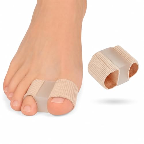 Image of Gel Toe Separators for Bunions(1PCS) - Breathable Fabric Toe Spacers with Gel Lining for Bunion Pain Relief & Hammer Toe Correction - Design for Men & Women (Size S, 1 Pcs)