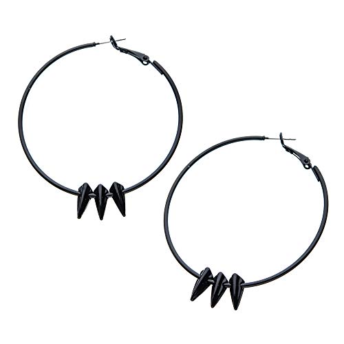 Marvel Comics Unisex Adult Black Panther Wakanda King T Challa Claw Hoop Earrings, Silver, One Size