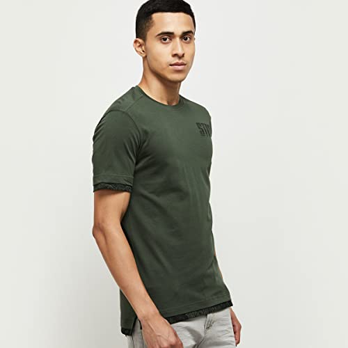 Image of Max Men's Printed Crew Neck Ultra Slim Fit T-Shirt