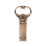 Novelty Cool Metal Love Knot Key Shape 32GB USB 2.0 Flash Drive Cute Pen Drive Memory Stick Thumb Dr