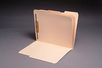 11 pt Manila Folders, 1/3 Cut Top Tab - Assorted, Letter Size, Fastener Pos #1 Box of 50