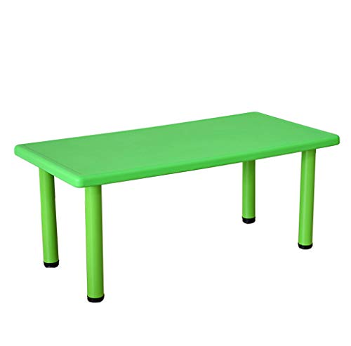 Kids Children's Plastic Table, Kindergarten,Home,Daycare Sturdy Table,Dining Table Game Table for Study Activity Garden Indoor Or Outdoor Use,Green