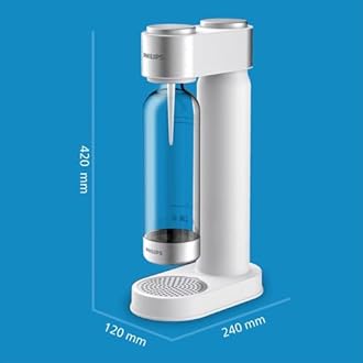 Philips Water Add4902Wh/10 Gozero Sparkling Water Maker, Plastic, White, 1 l