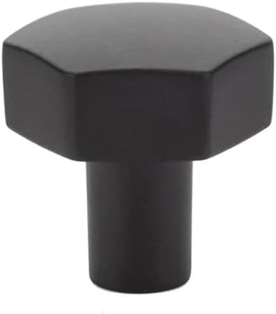 Emtek 86457US19 Urban Modern 1-1/8 Diameter Mod Hex Geometric Knob - Flat Black