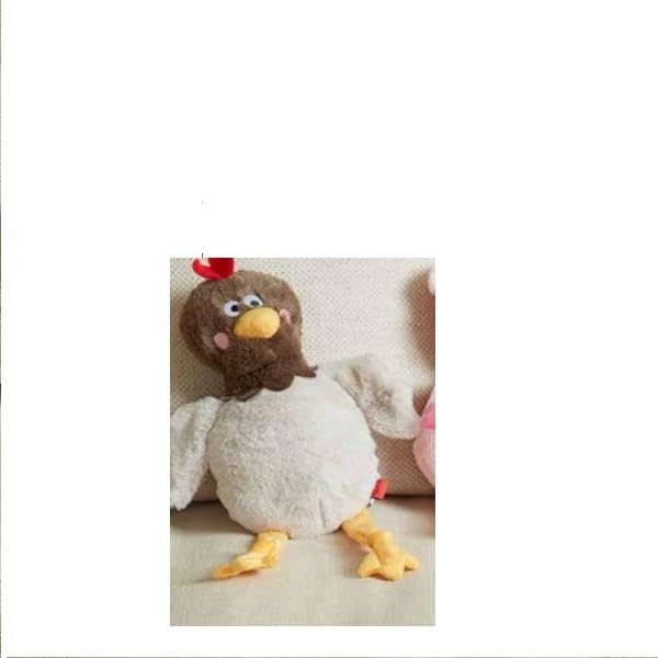 ZOON Squeaky Dog Toy Hen Chicken Poochie Sensory Soft Plush Fun