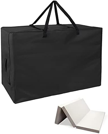 Hohong Folding Mattress Storage Bag for Inofia 10cm Folding Mattress,Tri-Fold Mattress Cover Foldable Memory Foam Mattress Carrying Case - 100x66x33cm