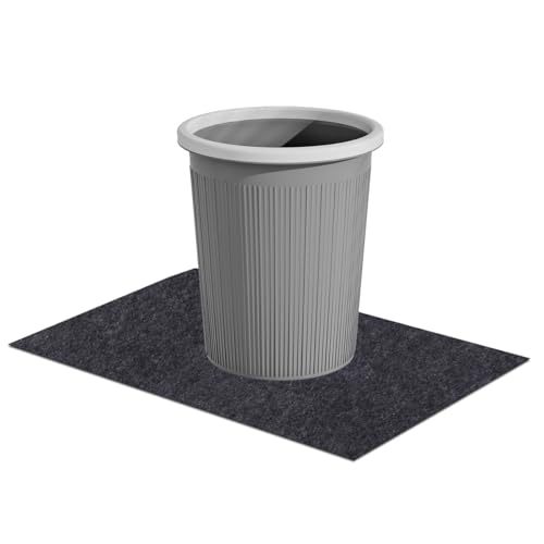 Image of Premium Trash Can Mat - Durable, Non-Slip, Absorbent Material,Waterproof Floor Protector for Kitchen, Bathroom, and Outdoor Use(24inx20in)