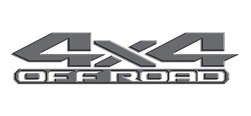 Image of 2 x Silver Grey Matte 4x4 Off Road 3D Bedside Vinyl Decals Fits New Dodge Ram 1500 2500 3500 Power Wagon