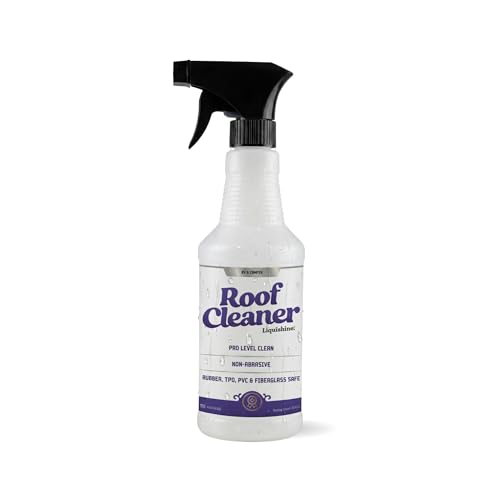 LIQUISHINE Roof Cleaner RV Roof Cleaner with UV Protection Removes Dirt & Grime Safe for TPO PVC & Fiberglass Roofs Exterior Spray for RV Preventative Maintenance 16 Fl Oz