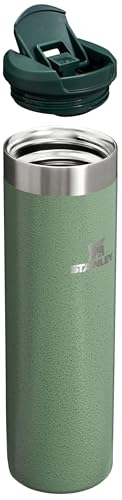 Image of Stanley AeroLight Transit Bottle 20 oz | Locking Drink Through Lid | Leak Resistant Water Bottle or Coffee Travel Mug | Lightweight Insulated Stainless Steel | BPA-Free | Hammertone Green
