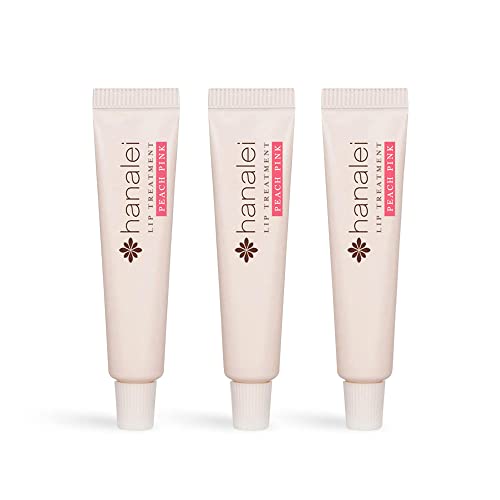 Cruelty-Free And Paraben-Free Lip Treatment To Soothe Dry Lips By Hanalei – Made With Kukui Oil, Shea Butter, Grapeseed Oil – Made In Usa – Peach Pink Tint Travel-Size 3 Pack (5Ml/5G/0.17Oz X 3 Tubes) #TOP9