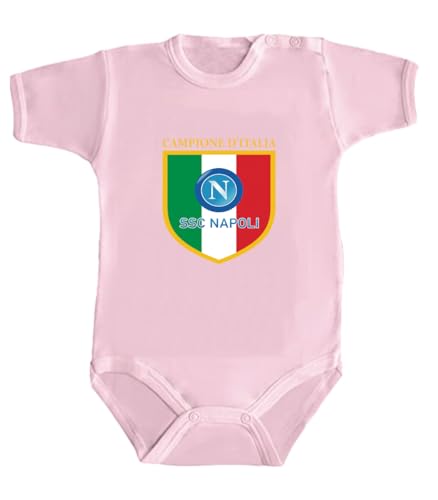 Kitry Body Bimbo Bimba Neonato Bebè Scudetto Napoli Sport Calcio Calcetto Pigiama Tempo Libero Relax Felpe Squadra Tifoso Napoletano Pizza Cuore Passione