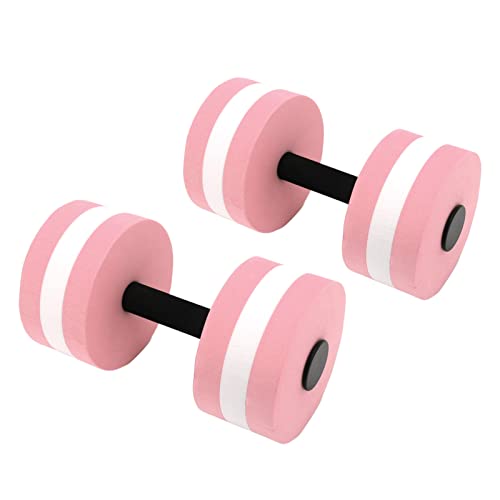 2 Stück Schwimmende Wasserhanteln, EVA-Wassergymnastik-Schaumstoffhanteln, Aquatic Aerobic Foam Dumbbell Equipment For Swimming Pool(Rosa)
