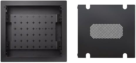 SM-RBX-14-BLK Recessed Dual Layer Flat Panel Solution, 14x14, Steel, Black
