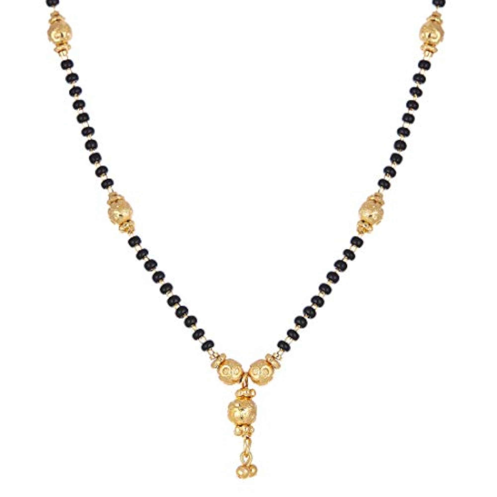1 Gram Plated Combo - Mangalsutra Pendant Tanmaniya Nallapusalu - Design 10