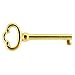 Generic KY-2 REPRODUCTION BRASS PLATED HOLLOW BARREL KEY