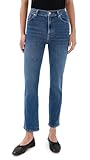 FRAME Women's Le Sleek Straight Jeans, Marsa, Blue, 28