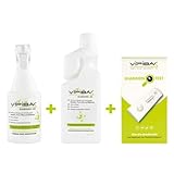 ViPiBaX Giardien Akut 3-teiliges Set PROFESSIONAL LINE – Hygiene-Spray 500ml Natronbleichlauge Biozid 1, Wischkonzentrat 1000ml Natronbleichlauge Biozid 4, Giardien Test – 2 Schnelltests