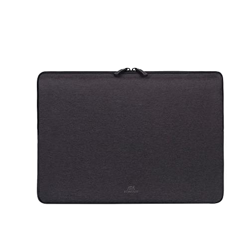 Image of RivaCase Suzuka 7704 Laptop Sleeve 13.3-inch Protective Sleek, Slim-line and Elegant Sleeve Water-Resistant Material for Urban Professionals and Students FITS MacBook PRO 14 Black