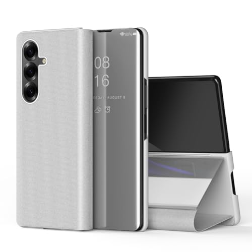 Étui antichoc Samsung Galaxy Z Fold 7 anti-rayure argenté cuir