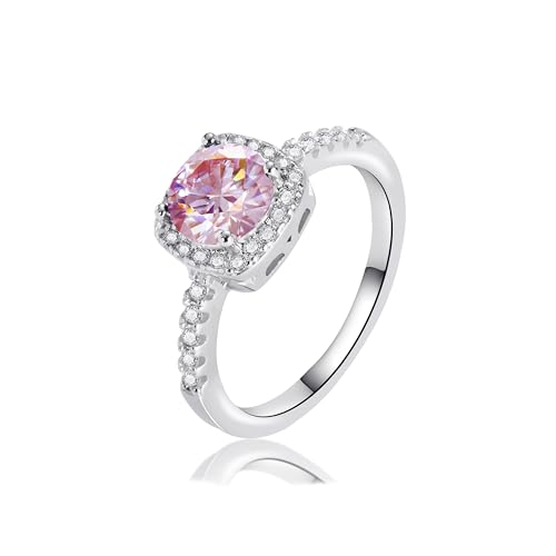 0.5/1/2 Carat Moissanite Anniversary Ring for Women, D Color VVS1 Clarity Moissanite 925 Sterling Silver Promise Eternity Engagement Ring2