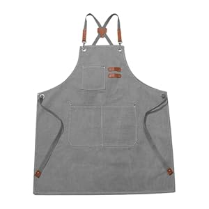 Jopiuieo Canvas Kochschürze mit 3 Taschen