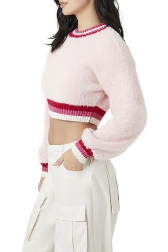 Forever 21 Women's Cropped Fuzzy Knit Sweater2