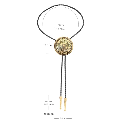 Image of Jeilwiy Bolo Tie for Men, Western Bolero Tie Cowboy Ties Native American Cowgirl Bolo Tie Accessories for Men Women