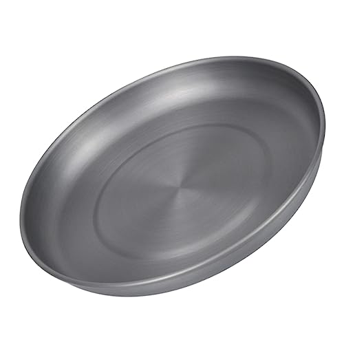 Cabilock 1pc Aluminium Alloy Lightweight Dinner Plate Portable Camping Dinnerware Snack Container for Picnics Outdoor Gatherings and Parties Easy to Clean