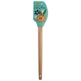 Karma, Silicone Spatula with Wood Handle Heat Resistant, Baking, cooking and Mixing Spatulas, Modern Farmhouse Kitchen Décor, Gift for Chef, Cooks, Housewarming Gift, Shelly Floral
