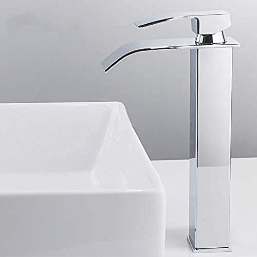 Robinet mitigeur eau d'évier cascade en acier inoxydable pour lavabo