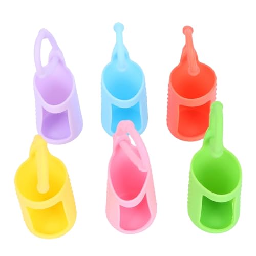 Manicotto in silicone per bottiglia con ruote, manicotti per bottiglia in silicone da viaggio | 6 x custodia protettiva per bottiglia di olio profumato, con di fissaggio, manicotto