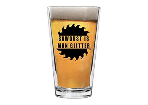 Rogue River Tactical Sawdust Man Glitter Funny Beer Glass Drinking Cup Pint 16Oz Pub Gag Gift For Him Dad Brother Father #TOP12