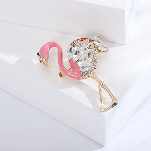 Tainrunse Distintivo de lapela com strass embutimento cachecol decoração rosa broche para mulheres d