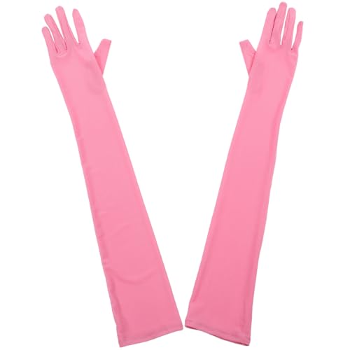 Didiseaon 1Pair Elegant Long Elbow Gloves for Women Stretchy Dance Party Gloves for Weddings Tea Parties and Special Occasions Lightweight