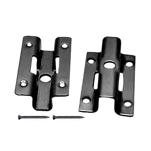 100Stk Edelstahl Terrassenclips 6/7/8/9 mm Edelstahl Befestigungs Clips Versteckt Abstandshalter Clips mit 100 Schrauben für WPC/BPC, Bambusholzboden Verschluss, Schwarz (8 mm)