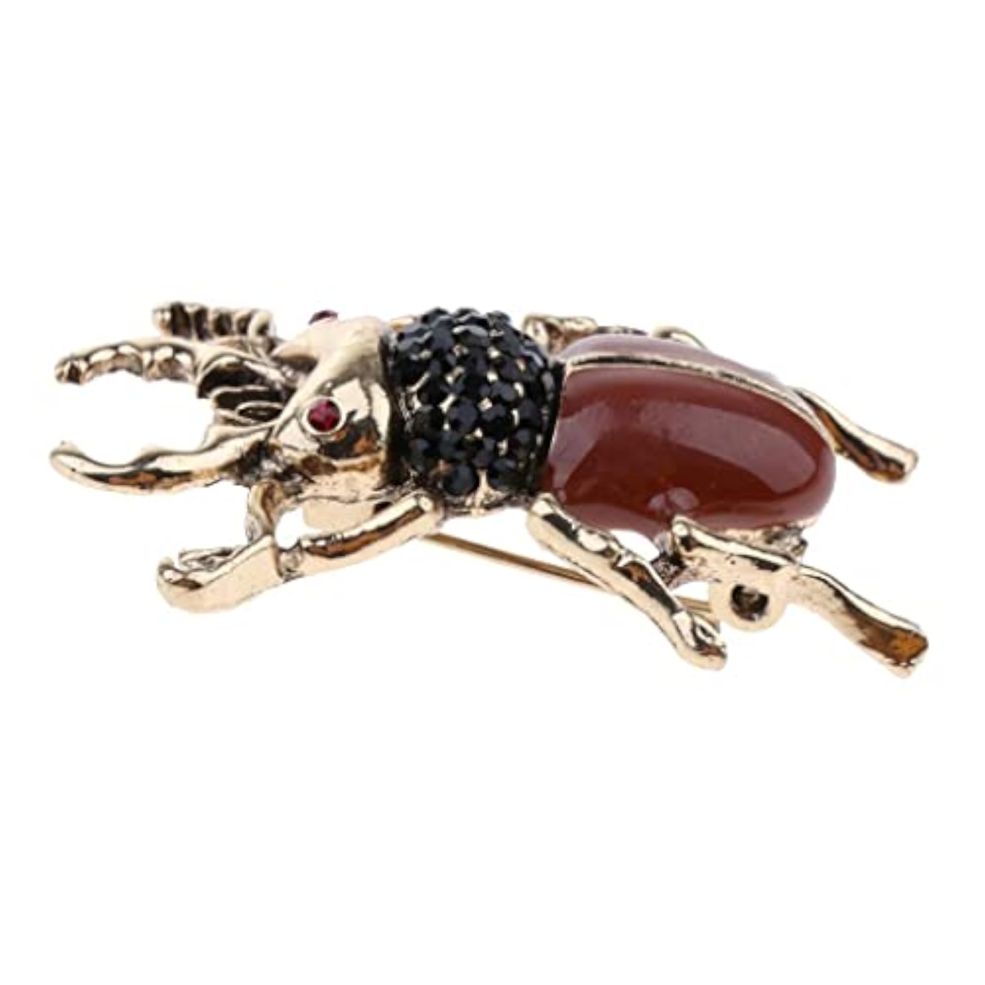 Vintage Insect Brooch Pin, Crystal Enamel Design