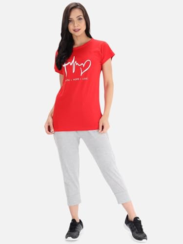 Image of FUNDAY FASHION Women & Girls Cotton Regular Fit Half Sleeves T-Shirt