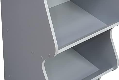 Iris Ohyama, Kids basic 2 shelf/Toy Storage/Kid Storage Cabinet/Wooden Storage Box/Toy Chest, Modern, Design, Bedroom, Playroom,School - Kids Basic Shelf - KSBS-2 - Grey