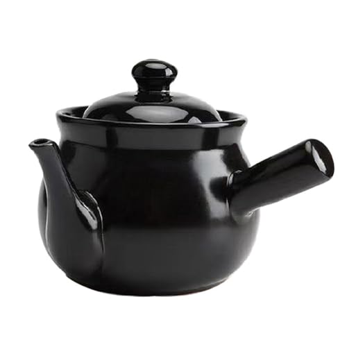 Cacerola de cerámica con tapa, utensilios de cocina versátiles para cocinar en casa, capacidad de 1,5 L