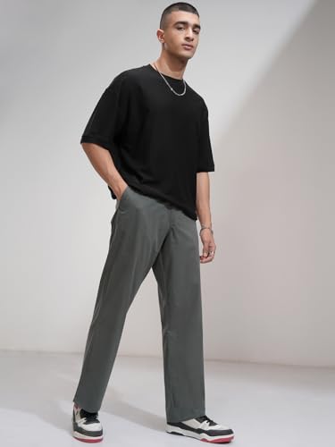 Image of Highlander Men's Carperter Fit Casual Trousers| Relaxed Fit | Perfect for Casual Outings,Travel & Work Wear | Trouser for Men